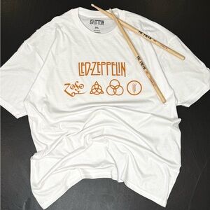 Led Zeppelin White Unısex Graphic T-Shirt 2XL NEW / OFFERS WELCOME